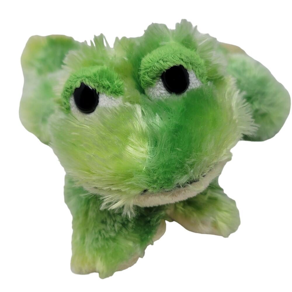 Ganz Webkinz Fuzzy Green TIE DYE FROG Plush Stuffed Animal Toy 12" HM 162